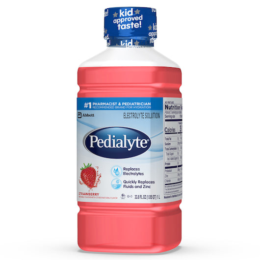 Pedialyte Strawberry 1 Liter Flavored Electrolyte Solution, 8 x 1 LT Case - DOT product image 6