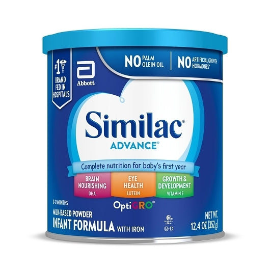 Similac Advance Non-GMO Milk-Based Powder Infant Formula Can With Iron, 6 x 12.4 oz Case - DOT product image 4
