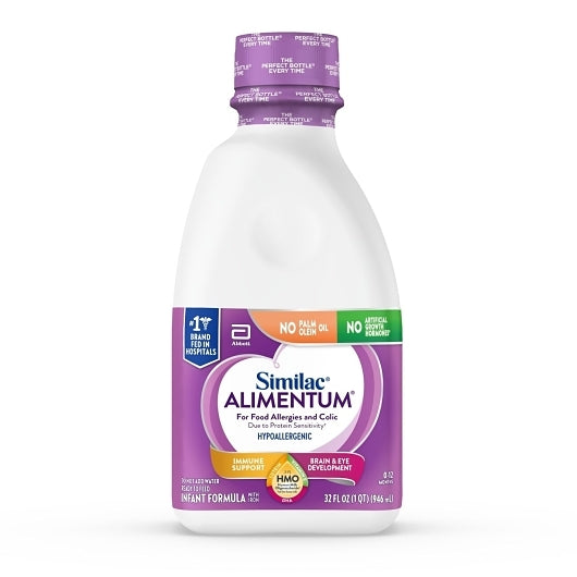 Similac Alimentum Non-GMO DHA/ARA Based Ready-to-Feed Liquid Infant Formula Bottle With Iron, 6 x 32 fl oz Case - Baby -