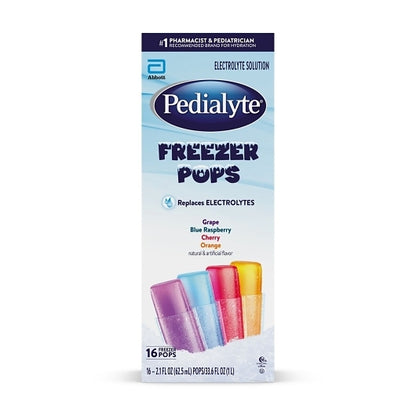 Pedialyte Assorted Freezer Pops Electrolyte Solution, 4 x 33.6 fl oz Case - DOT product image 6
