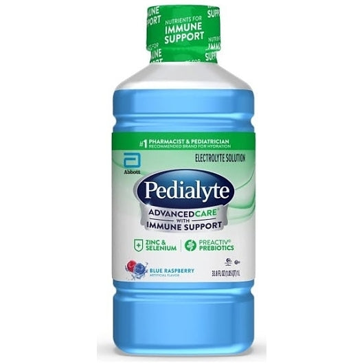 Pedialyte Advanced Care Blue Raspberry Flavored Electrolyte Solution, 8 x 1 LT Case - DOT product image 8