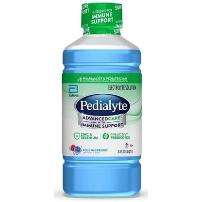 Pedialyte Advanced Care Blue Raspberry Flavored Electrolyte Solution, 8 x 1 LT Case - DOT product image 8