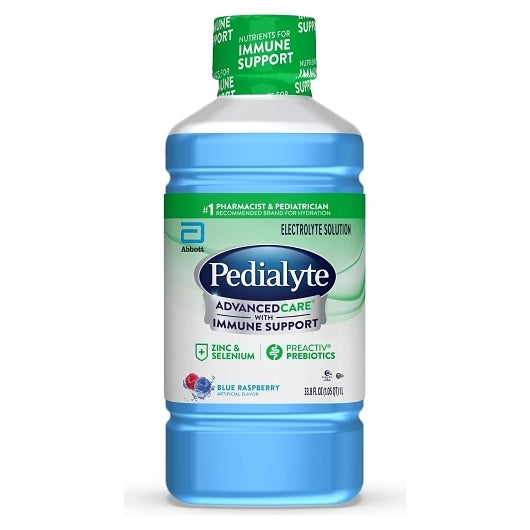 Pedialyte Advanced Care Blue Raspberry Flavored Electrolyte Solution, 8 x 1 LT Case - DOT product image 7