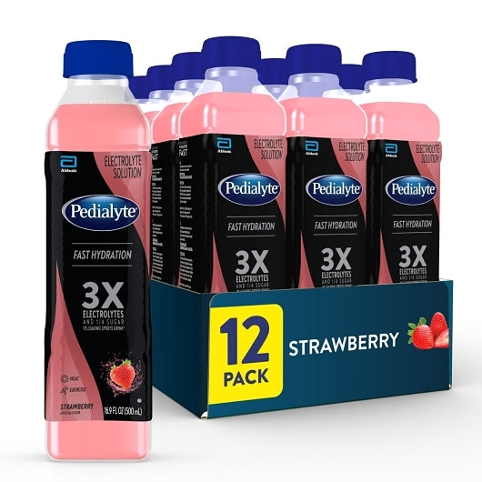 Pedialyte Strawberry Flavored Electrolyte Solution, 12 x 500 ML Case - DOT product image 8