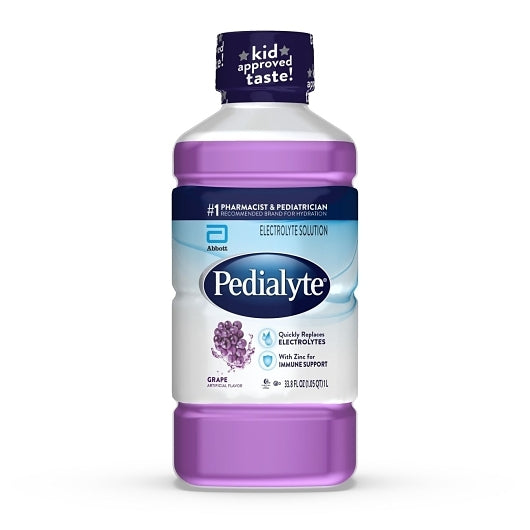 Pedialyte Beverage Flavor 1 Liter Flavored Electrolyte Solution Grape, 8 x 1 LT Case - DOT product image 3