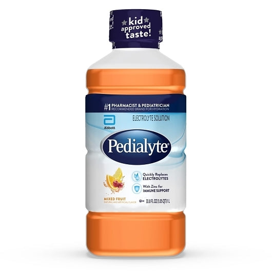 Pedialyte Fruit Flavored 1 Liter Flavored Electrolyte Solution, 8 x 1 LT Case - DOT product image 3