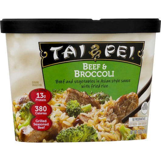 Tai Pei Beef & Broccoli, 6 x 10 oz Case - Frozen Meat & Seafood