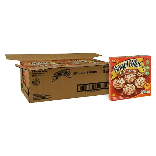 Bagel Bites Frozen Pizza & Appetizers Cheese Sausage Pepperoni 7oz (PACK OF 8) - DOT product image 7