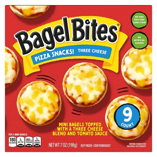 Bagel Bites Three Cheese Pizza Snacks, 8 x 7 oz Case - DOT product image 2