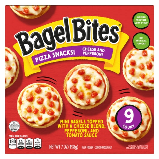 Bagel Bites PEPPERONI & CHEESE Pizza Snacks, 8 x 198 GR Case - DOT product image 2