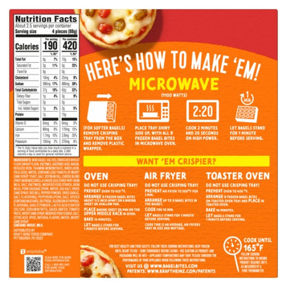 Bagel Bites Frozen Pizza & Appetizers Cheese Sausage Pepperoni 7oz (PACK OF 8) - DOT product image 5