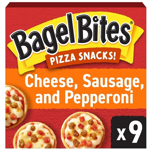 Bagel Bites Frozen Pizza & Appetizers Cheese Sausage Pepperoni 7oz (PACK OF 8) - DOT product image 3