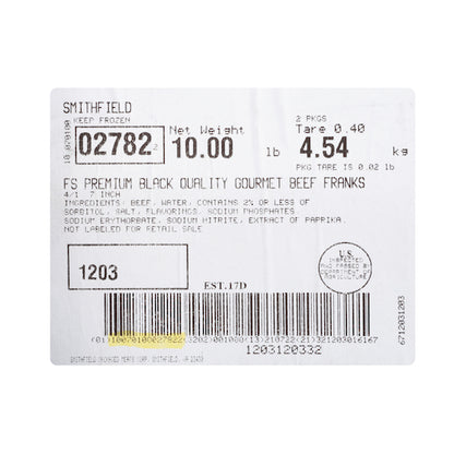Gourmet All Beef John Morrell 4:1 All Beef Gourmet Roller Grill Ready Frank, 2 x 5 lb Case - DOT product image 8