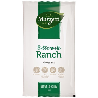 Marzetti Buttermilk Ranch Dressing Single Serve Packets, 120 x 1.5 oz Case - Condiments & Sauces