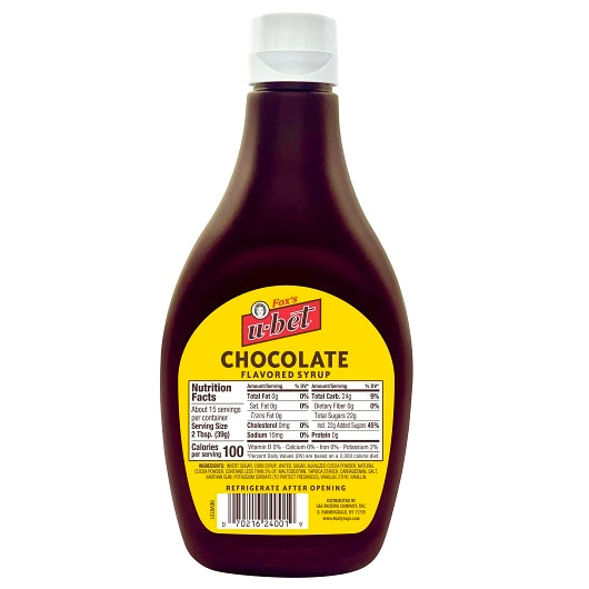Foxs Ubet ORIGINAL CHOCOLATE FLAVOR SYRUP, 12 x 1 each Case - DOT product image 5