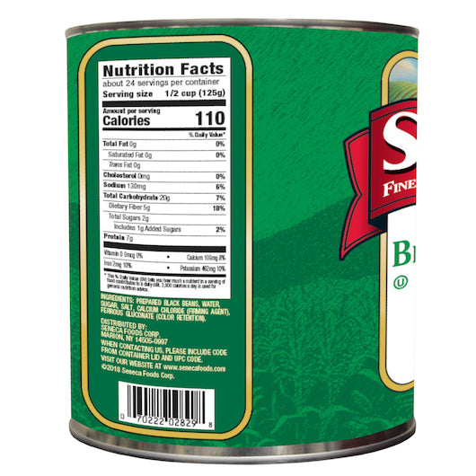 Stokely Finest Fancy Black Beans, 6 x 108 oz Case - DOT product image 2