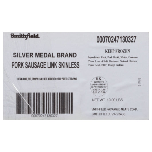 Smithfield Farmland Skinless Silver Medal Sausage Link, 1 x 10.71 lb Case - DOT product image 8