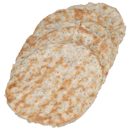 Farmland Silver Label Farmland Fully Cooked Silver Label 1.5 Ounce Sausage Patty, 1 x 10.888 lb Case - Frozen Meat &