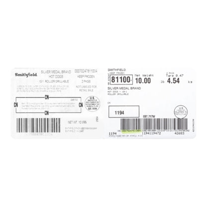 Farmland Gold Medal Hot Dog Meat Silver Medal, 2 x 5.031 lb Case - DOT product image 7