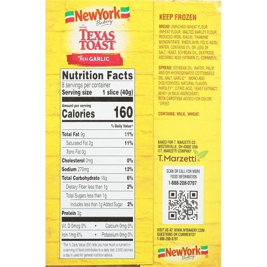New York GARLIC TEXAS TOAST, 12 x 11.25 oz Case - DOT product image 7