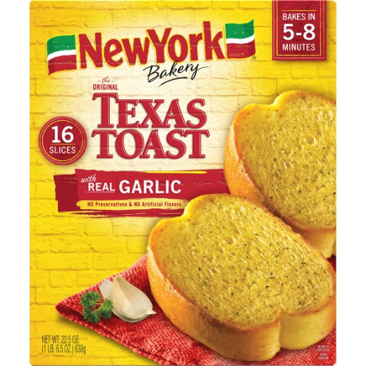 New York Bakery Texas Garlic Toast, 6 x 22.5 oz Case - Bakery & Desserts