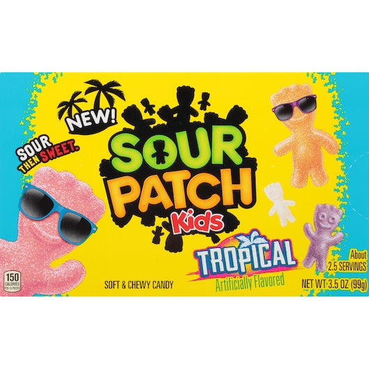 Sour Patch Fat Free Tropical Soft Candy Box, 12 x 3.5 oz Case - DOT product image 2