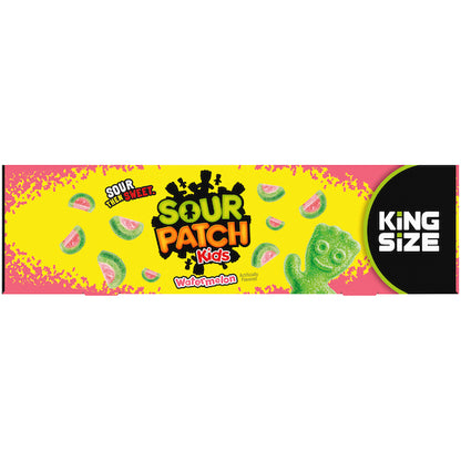 Sour Patch Watermelon Fat Free Soft Candy Gummy Candy King Size, 8 x 18 x 3.4 oz Case - Candy & Confections