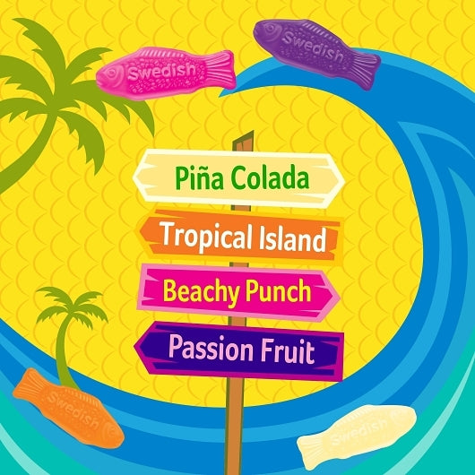 Swedish Fish Fat Free Tropical Soft Candy, 12 x 8 oz Case - Alternate product angle or state