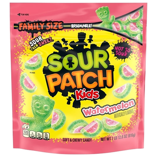 Sour Patch Kids Watermelon Gummy Candy Pouch, 4 x 1.8 lb Case - Candy & Confections