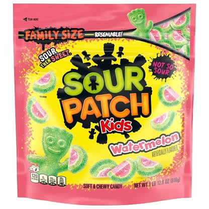 Sour Patch Kids Watermelon Gummy Candy Pouch, 4 x 1.8 lb Case - Candy & Confections