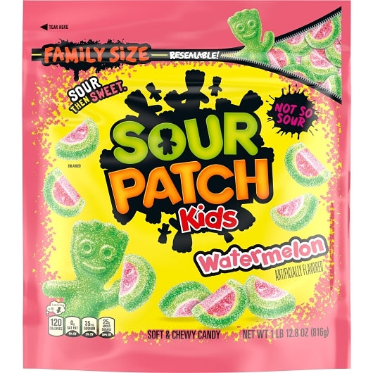 Sour Patch Kids Watermelon Gummy Candy Pouch, 4 x 1.8 lb Case - DOT product image 2