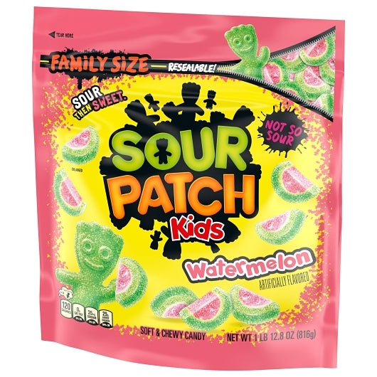 Sour Patch Kids Watermelon Gummy Candy Pouch, 4 x 1.8 lb Case - DOT product image 6