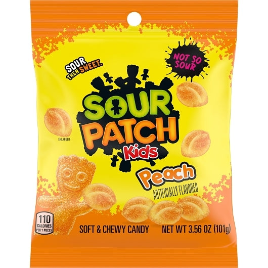 Sour Patch Kids Peach Candy Peg Bag, 12 x 3.56 oz Case - Candy & Confections - image 2