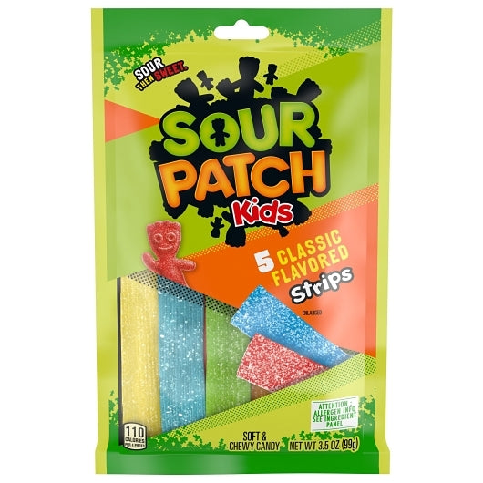 Sour Patch Kids Sour Gummy Candy Strips Peg Bag, 12 x 3.5 oz Case - Candy & Confections - image 2