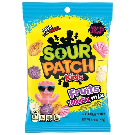 Sour Patch Kids Tropical Fruit Mix Candy Bag, 12 x 7.28 oz Case - Candy & Confections - image 2