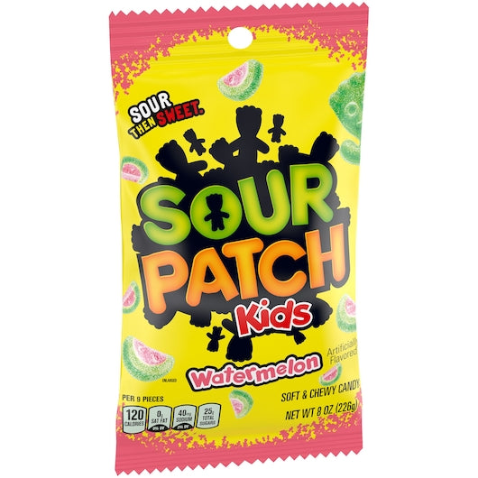 Sour Patch Kids Watermelon Candy Gummy Candy Peg Bag, 12 x 8 oz Case - DOT product image 2