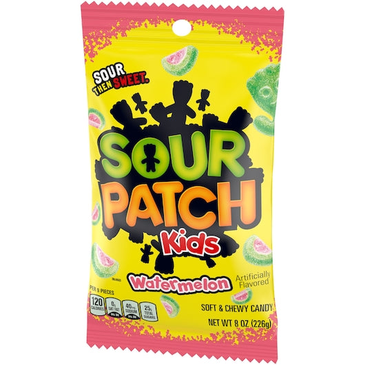 Sour Patch Kids Watermelon Candy Gummy Candy Peg Bag, 12 x 8 oz Case - DOT product image 4