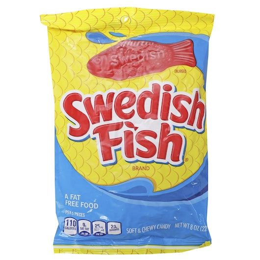 Swedish Fish Red Gummy Candy Peg Bag, 12 x 8 oz Case - DOT product image 2