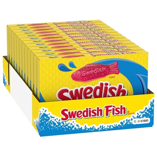 Swedish Fish Red Gummy Candy, 12 x 3.1 oz Case - Candy & Confections