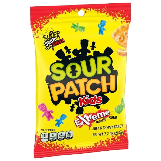 Sour Patch Extreme Sour Soft Candy Gummy Candy Peg Bag, 12 x 7.2 oz Case - DOT product image 5