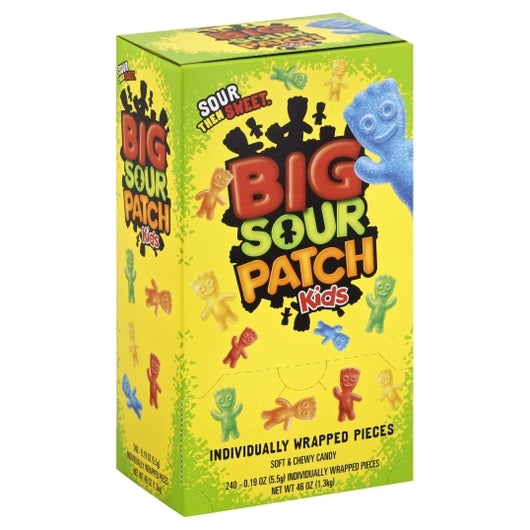 Sour Patch Kids Changemaker Fat Free Soft Candy Box, 8 x 46 oz Case - Candy & Confections