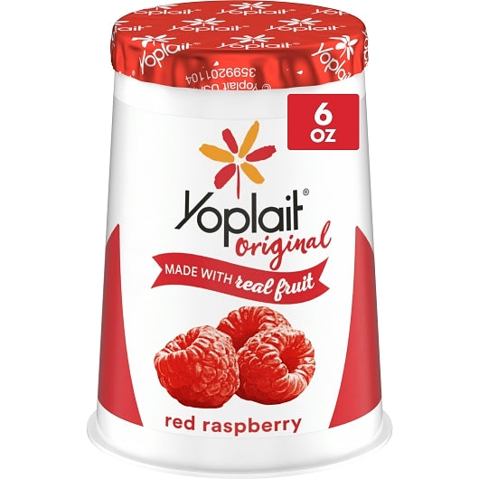 Yoplait Original Red Raspberry Yogurt, 12 x 6 oz Case - Cheese & Dairy