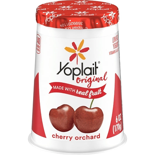 Yoplait Original Cherry Yogurt, W/Grade A Nonfat Milk (6 Oz, 12 Per Case) - DOT product image 2