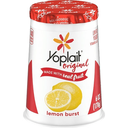 Yoplait Original Lemon Burst Yogurt, 12 x 6 oz Case - DOT product image 2