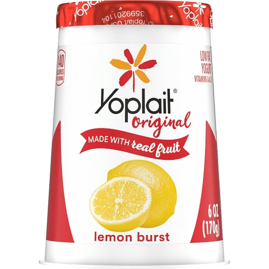 Yoplait Original Lemon Burst Yogurt, 12 x 6 oz Case - DOT product image 4