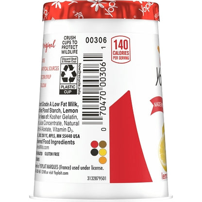 Yoplait Original Lemon Burst Yogurt, 12 x 6 oz Case - DOT product image 7