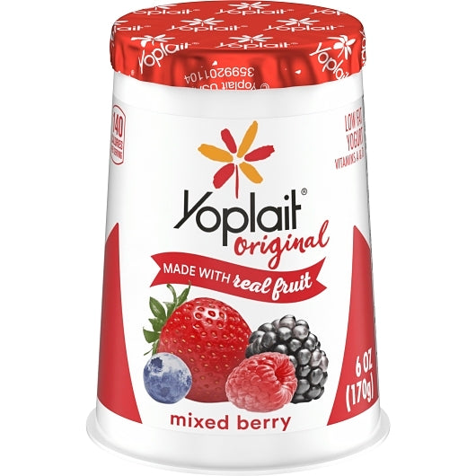 Yoplait Original Mixed Berry Yogurt, 12 x 6 oz Case - DOT product image 2