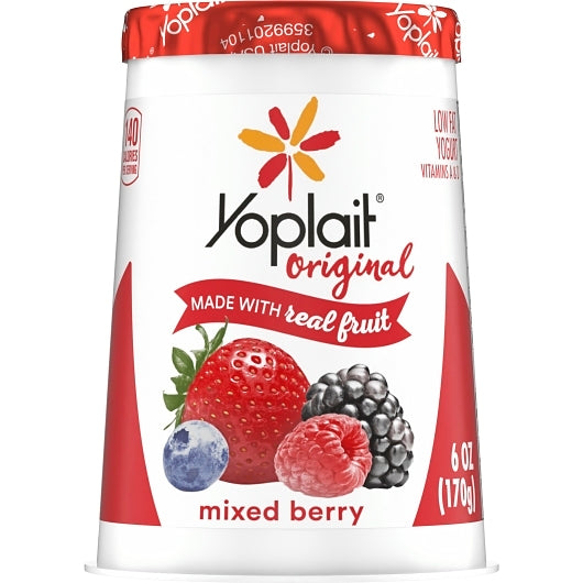 Yoplait Original Mixed Berry Yogurt, 12 x 6 oz Case - DOT product image 4