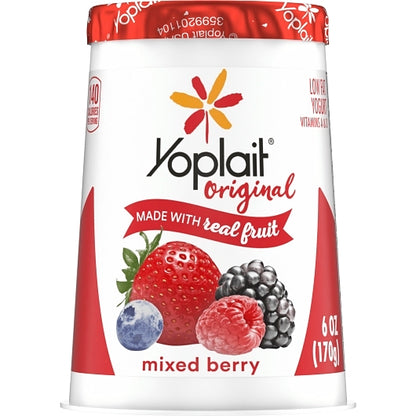 Yoplait Original Mixed Berry Yogurt, 12 x 6 oz Case - DOT product image 4