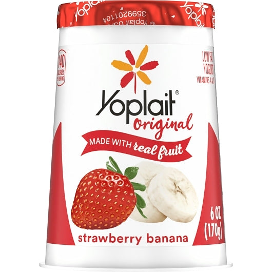 Yoplait Original Strawberry Banana Yogurt, 12 x 6 oz Case - DOT product image 4